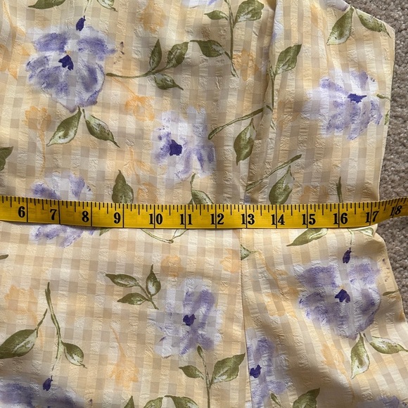 Vintage Y2K Butter Yellow Floral Mini Sundress Coquette Girl Women’s 13/14 - Picture 7 of 10